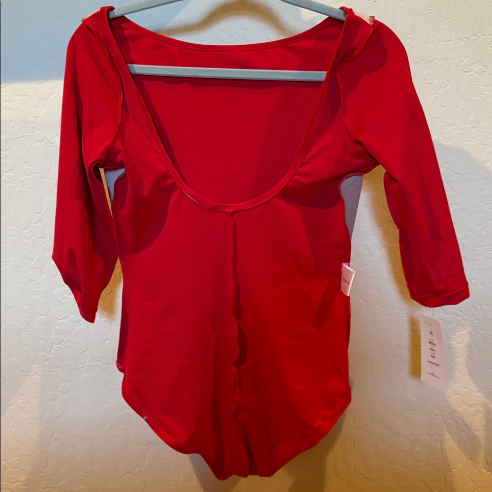 MARIA CROWN Boat Neck 3/4 Sleeve Leotard - Picture 6 of 7